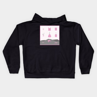 Life Cycles of Consumer Plastic Bags - pink Kids Hoodie